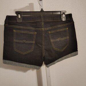 Arizona Jean Company Junior's Denim Jean Shorts Size 11 Cotton Spandex Cuffed